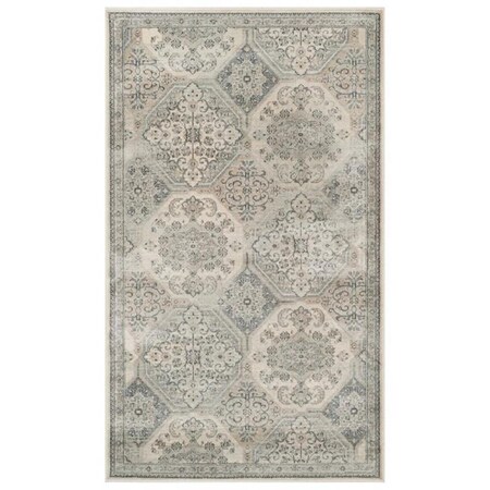 Safavieh 3 ft.-3 in. x 5 ft.-7 in. Vintage Power Loomed Small Rectangle Area Rug Cream & Blue VTG128-7440-3